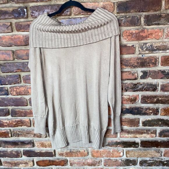 The Limited Tan Brown Turtleneck Pullover Knit Sweater Women's Size Large - Picture 1 of 6
